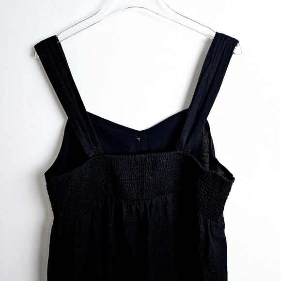 American Eagle Black Linen Blend Dress NWT - Picture 7 of 13